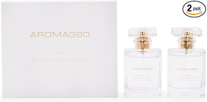 Aroma360 - Escapade - Essential Oil Room Spray Duo - Luxury Hotel Inspired Aromatherapy - Hints of Lemon, Ocean, Bergamot, Fragrant Jasmine - Hypoallergenic - Air Freshener Spray - 6.8 Fl Oz - 2 Pack