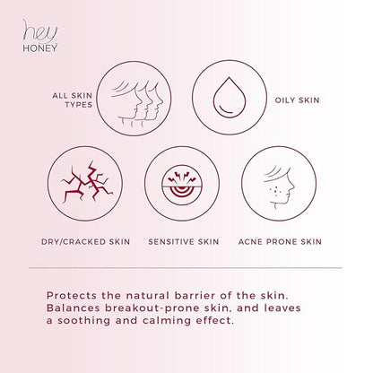 Hey Honey Tone It Up Facial Toner with Propolis Echinacea & Niacinamide | Soothes Skin Redness Hydrates & Restores Skin Barrier | Alcohol-Free Toner for Sensitive & Rosacea-Prone Skin | 5.0 oz