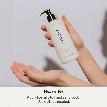 APOTHEKE Scented Hand & Body Lotion, Canvas - 10 Fl Oz Nourishing Body Moisturizer Cream for Dry Skin - Gentle Daily Skincare for Men & Women with Natural Ingredients, All Skin Types