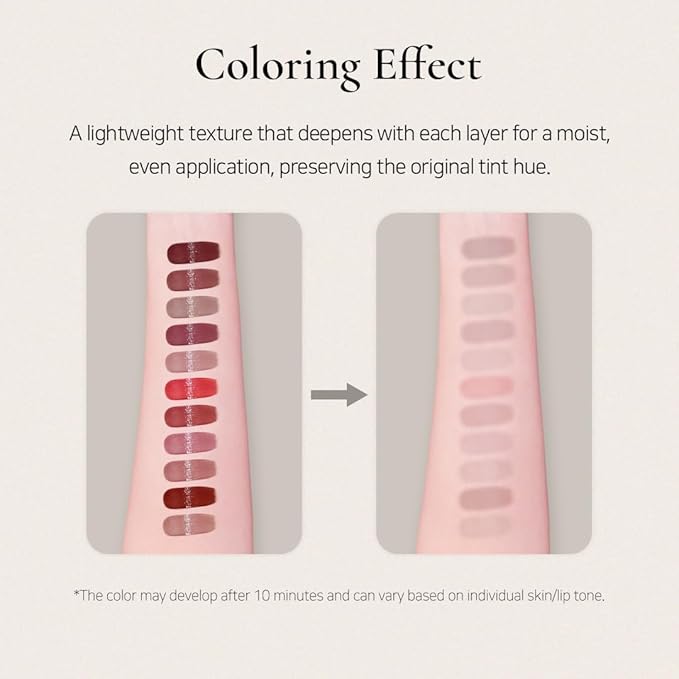 DINTO Blur-Glowy MINI Lip Tint (257 Ave Maria) - Glossy Finish, Hydrating, Long Lasting, Lightweight Texture, Non-Sticky, Vegan & Cruelty-Free, Korean makeup (11 colors)