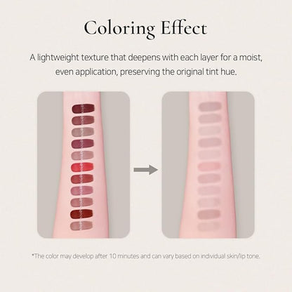 DINTO Blur-Glowy MINI Lip Tint (258 Deo Volente) - Glossy Finish, Hydrating, Long Lasting, Lightweight Texture, Non-Sticky, Vegan & Cruelty-Free, Korean makeup (11 colors)