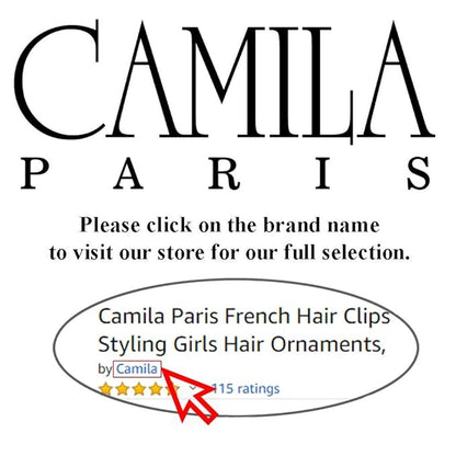 Camila Paris CP3424 French Hair Clip for Women Thick Hair for Long Curly Wavy Hair, Girls Hair Claw Clips Jaw, Durable Styling Big Claw Clip for Thick Hair, Strong Hold No Slip Grip, Made in France