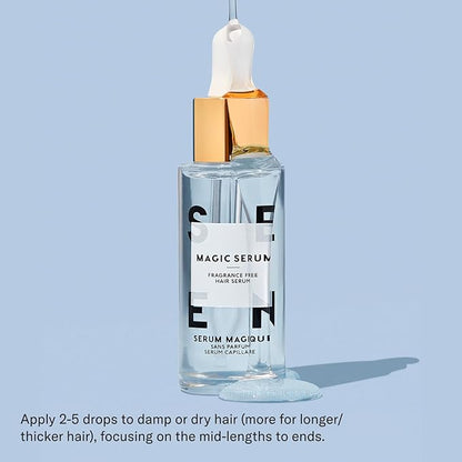 SEEN Magic Serum, Fragrance Free - Non-Comedogenic & Hair Serum- Anti Frizz- Dermatologist-Developed - Safe for Sensitive, Eczema & Acne Prone Skin