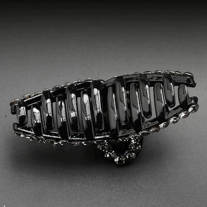 SINIDE Crystal Hair Claw Clips, Rhinestone Plastic Claw Clips Nonslip Acrylic Metal Jaw Clip for Thick Long Hair, Fashion Elegant Clamps Accessories for Women Strong Hold Barrette for Styling (3 Pack)