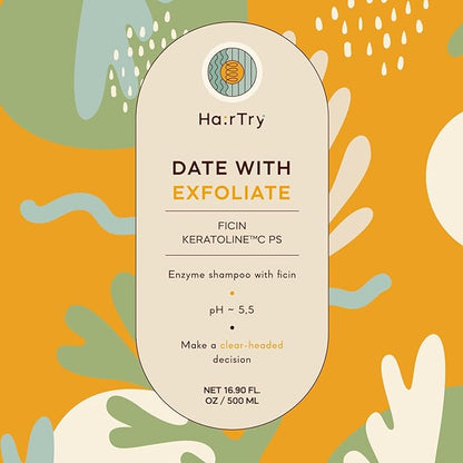 HairTry Date With Exfoliate – Multi-Function Enzymatic Exfoliating Shampoo with Ficin – For Deep Cleansing & Refreshing of the Scalp – Net 17.59 Fl. Oz/ 500 ml