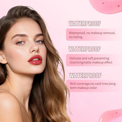 Dual-Ended Lip Stain & Lip Oil – 2-in-1 Matte Color and Hydrating Gloss, Long-Lasting Non-Sticky Lip Tint, Nourishing Moisture & Glassy Shine for Day-to-Night Looks 06#