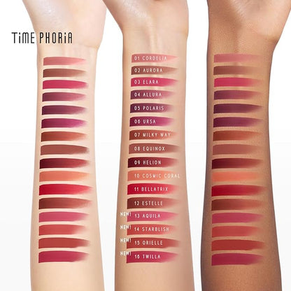NEBULA VELVET LIP CREAM-Long Lasting Lip Stain, Waterproof and Transferproof Lip Tint, Matte Finish, Smooth Out Lip Lines, Lightweight & High Coverage, Stocking Stuffers (08 EQUINOX)