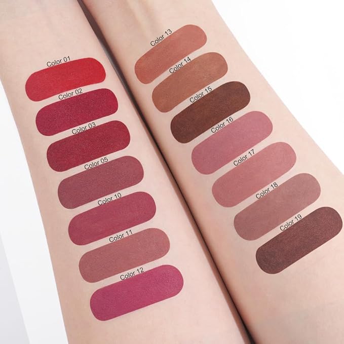 Kaely Chestnut Rose Gradient Matte Lipstick Lip Liner Pencil for Women, 2in1 Flawless Contour Gradual Ombre Effect Lip Pencil Makeup Waterproof, labiales mate 24 horas originales, 11