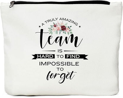 Team Gifts for Employees, Appreciation Gifts for Employees, Christmas Birthday Gifts for Coworker, Colleagues, Boss, Men, Women- Work Staff Members - Amazing Team is Hard to Find-Team Makeup Bag