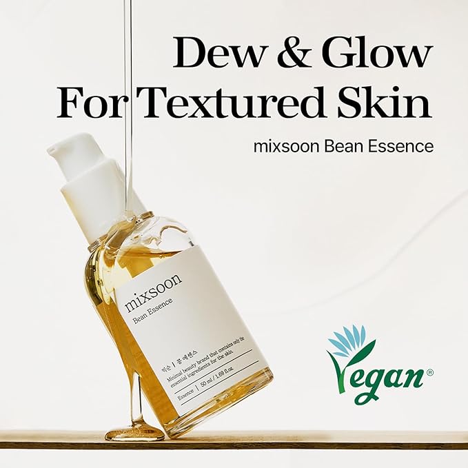 mixsoon Bean Glass Skin Duo Bean Essence 50ml + Bean Cream 50ml 3.38 Fl. Oz / 100ml Glass Skin Care