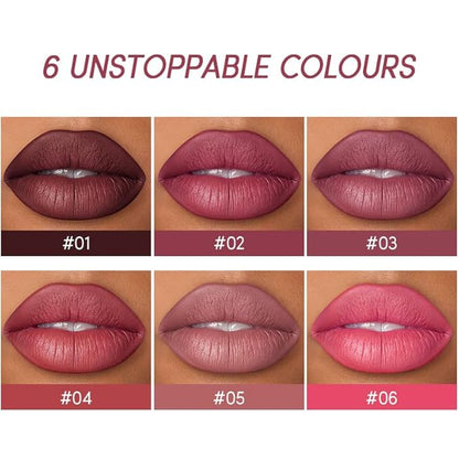 USHAS 2 in 1 Waterproof Lipstick and Lip Liner Combo Set - Long Lasting Matte Lipstick Pen with Lip Liner Set Makeup Kit (G1, Pack of 1)