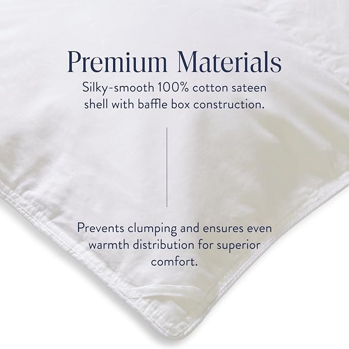Brooklinen All Season Luxury Down Comforter, 100% Natural Canadian Duck Down Duvet Insert - 700 Fill Power, 100% Cotton Shell, Baffle Box Construction, Twin/Twin XL Size Comforter