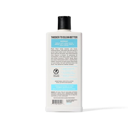 Duke Cannon Supply Co. Thick High Viscosity Body Wash – 3X Thicker, Cleansing Shower and Bath Gel, Mineral-Enriched for Men – Shower Gel – Men’s Body Scrub – Midway (18 oz)