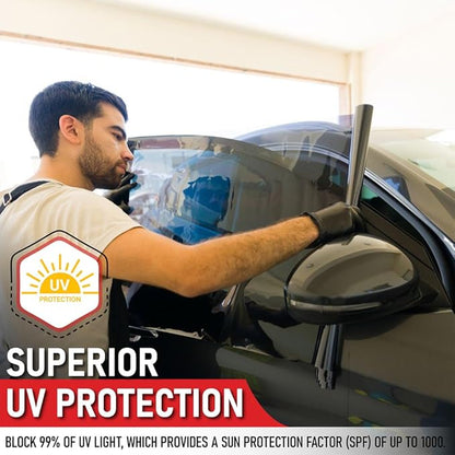 United Window Tint 24Inch x 100Ft 2Ply Carbon Film with 35% VLT - Privacy Window Tint for Cars, Home -Blocks UV/IR Rays, Reduce Heat & Glare - Adhesive Film with Lifetime Color Stability