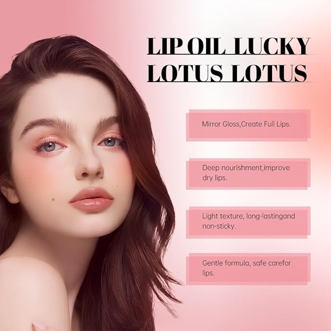 Nourishing High-Shine Lip Gloss,Hydrating & Moisturizing Lip Tint, Non-Sticky, Long-Lasting Glossy Lip Stain,Softens & Plumps Lips for Smooth,Gentle Formula for Dry Lips 06#Mauve Medium Brown