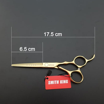 6.0 Inches Professional hair cutting thinning scissors set with razor (Gold)