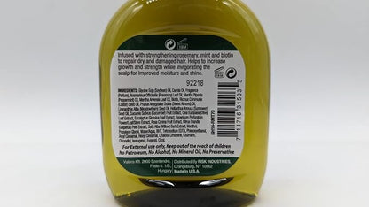 Difeel Rosemary and Mint Premium Hair Oil with Biotin 7.1 oz. (PACK OF 2) - Made with Natural Mint & Rosemary Oil for Hair Growth