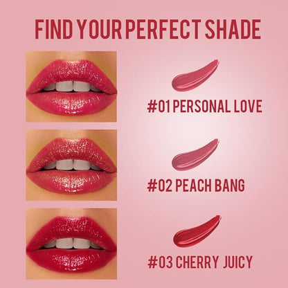 Matte Lip Stain Set, Long Lasting Waterproof Liquid Lipstick, Hydrating Non Sticky Velvet Lip Tint, Smudge-Proof Soft Matte Finish(02 PEACH BANG)