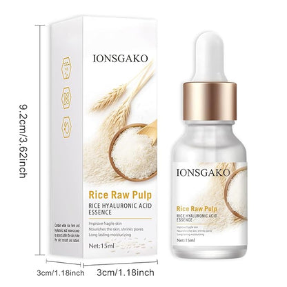 Crema De Arroz para La Piel De Cara Y Cerrar Los Poros Quitar Manchas White Rice Serum for Face Essence Deep Moisturizing Nourishing Suero Crema Para Las Manchas En De La Cara(3PCS)