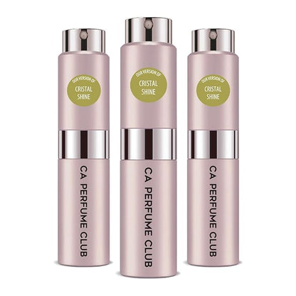 CA Perfume Impression of Cristal Shine for Women Floral Green Scent Long Lasting Perfumes for Women Eau De Parfum Travel Size Refillable Atomizer Spray 0.27 Fl Oz 8ml
