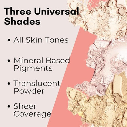 BaeBlu Organic Setting Powder | Non-Toxic, Vegan, Cruelty-Free, Talc-Free, Lightweight + Long Lasting for All Skin Types, Invisible Banana
