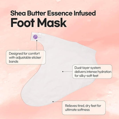 Epielle Moisturizing Foot Mask 6 Pairs, Deep Moisturizing Socks for Dry, Cracked Feet, Self Care Gifts for Women, Spa Kit, Stocking Stuffers, Thanksgiving Essentials