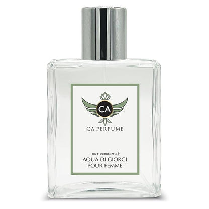 CA Perfume Impression of Aqua Di Giorgi Pour Femme For Women Replica Fragrance Dupes Eau de Parfum Spray Bottle 3.4 Fl Oz/100ml-X1