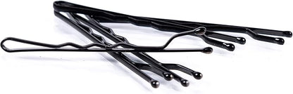 Amazon Basics Bobby Pins, Black Hair Pins for all Hair types, 72 Count