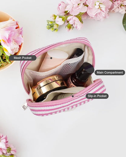 LETGO Gifts for Girls Teen Girl - Pink Preppy Makeup Bag Best Friend Birthday Gifts Teacher Gifts for Women Wedding Gifts Bridesmaid Gifts Daughter Teacher Wife Gifts Teen Girl Gifts