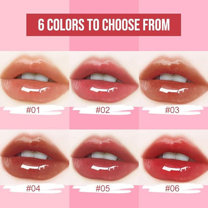 Dual-Ended Lip Stain & Lip Oil – 2-in-1 Matte Color and Hydrating Gloss, Long-Lasting Non-Sticky Lip Tint, Nourishing Moisture & Glassy Shine for Day-to-Night Looks 01#