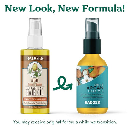 Badger Argan Hair Oil, 2.0 Ounce