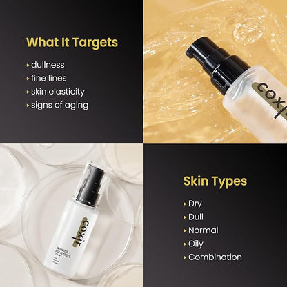 coxir INTENSIVE EGF PEPTIDES SERUM l EGF(Epidermal Growth Factor)-Firming, Smoothing & Hydration with Peptides and EGF–Fragrance-Free for Sensitive Skin l Korean Skincare (1.69 Fl Oz (Pack of 1)
