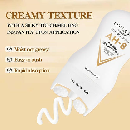 AH-8 Firming Neck Cream, Collagen Neck Cream for Tightening and Firming, Neck Tightening Cream, Moisturizing, Skin Care for Women and Men, Day and Night Use, 120g