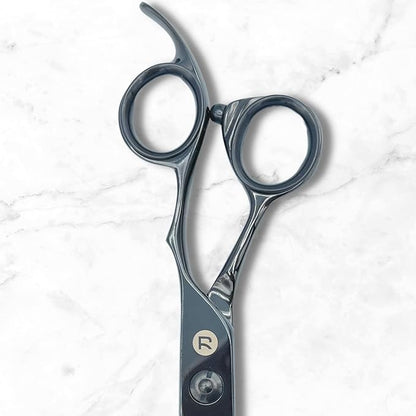 Black Hair Thinning Shears for Professional Barbers and Hairdressers - Japanese Steel - Designed for Salon Use (Katana)