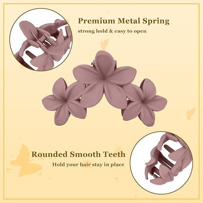 Ondder 4 Pcs Large Matte Non-Slip Claw Hair Clips for Thick Hair - Strong Hold Jaw Clips and Accessories for Women & Girls