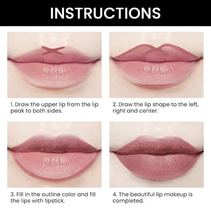 Kaely 2-in-1 Light Nude Beige Matte Lip Liner & Lipstick Combo Set Kit for Women, Magic Neutral Lipstick 24 Hours Original Lips Liner Pencil Stain Makeup Long Lasting Waterproof 23