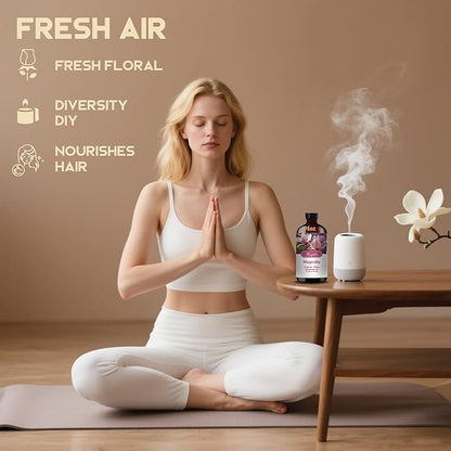 Magnolia Fragrance Oil-Magnolia Essential Oil 4.33oz (130ml)-100% Pure Natural Scent for Diffusers, Candles, Soap Making & Aromatherapy-Relaxing Home & Gift Essential Oil for Bath, Massage