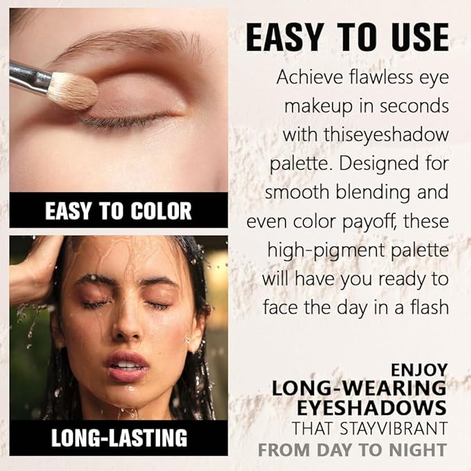 Pink Shimmer Single Eyeshadow, Lightweight Blendable Mini Eye Shadow for Older Women, Monochrome Eyeshadow Palette Makeup Pigmented Waterproof, Vegan & Cruelty-Free, 29