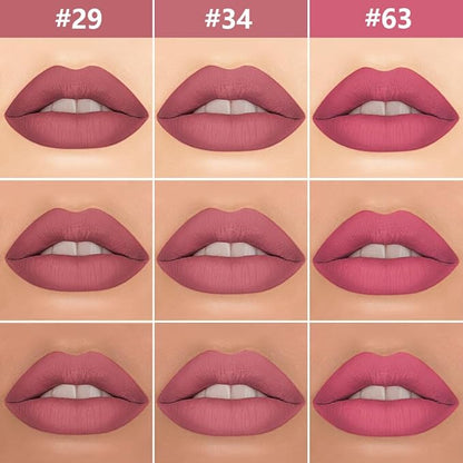 evpct 3Pcs Antique Rose Nuetral Hot Mauve Matte Lip Liner & Liquid Lipstick Stain Makeup Set for Women, Lip Liner Stain Long Lasting Waterproof Smudge Proof, Cruelty Free Lip Makeup 24 hours originale