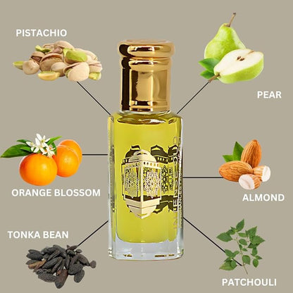INTENSE OUD Now Girl Long Lasting Arabian Perfume Oils for Women 12ML (0.40 OZ) Fragrance Oil with Fresh Pistachio, Pear, Creamy Florals & Nutty Base - Concentrated Perfume Oil in Black Gift Box