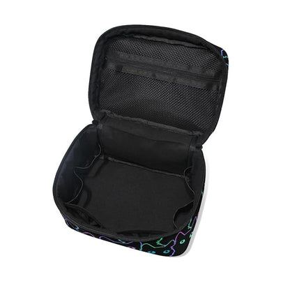 Cosmetic Bag Colorful Neon Cat Travel Makeup Organizer Bag Portable Train Case for Women Girls
