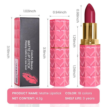 evpct 1Pcs Plum Purple Pink Lipstick, Silky Velvet Matte Lipstick Pack Sets for Women, Long Lasting Smudge Proof Lipstick Lip Stain Makeup Kit matte lipstick 24 hours original P06