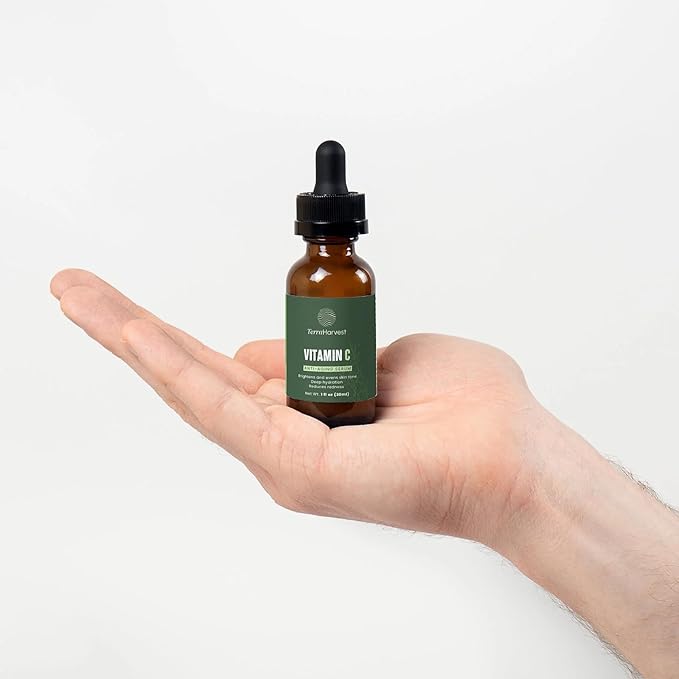 Anti-Aging Vitamin C Serum – Brightening & Hydrating Face Serum with Magnesium Ascorbyl Phosphate, Ferulic Acid & Botanical Extracts – Reduces Dark Spots & Uneven Skin Tone – 1 fl oz