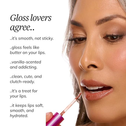 Mini Clutch Couture Lip Shine Gloss, Non-Sticky Lip Gloss, Vegan & Cruelty-free, High Shine Finish & Moisturizing - Talk Is Cheap
