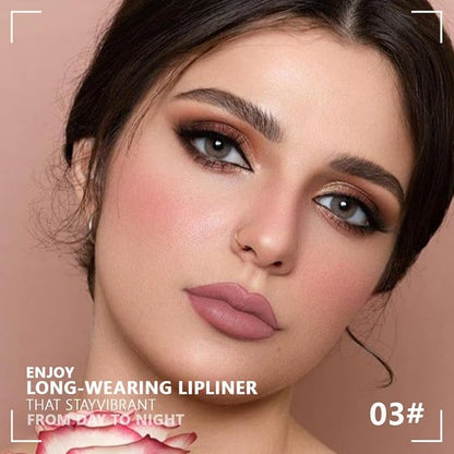 Matte Calligraphy Liquid Lip Liner Lipstick Pencil, Lunar Berry Long-Lasting Transfer-Proof Lip Stain, Lightweight Lipstick, Sheer Buildable Color, Fades to a Natural Wash of Colors
