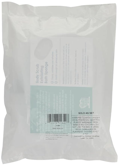 HartFelt Bath Sponges for Shower | Oval Body Wash Scrubber for Exfoliating Skin | Clean and Refresh Body, Back & Arms | Chemical-Free Body Sponge | Made in USA - Pack of 4