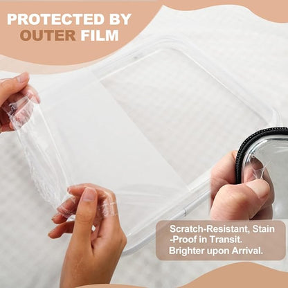 3pcs Clear Hard Shell Zipper Case, Transparent Hard Plastic Zipper Pouches, Portable Travel Organizer, Clear Toiletry Bag, Craft and Arts Organizer, Toy Storage Bins, Stackable Hard Side Plastic Case