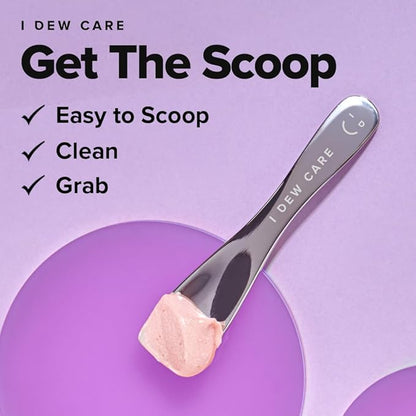 I DEW CARE Skincare Multi-functional Applicator - Get The Scoop | Stainless Steel Makeup Spatula Spoon, Beauty Mini Spoon Tool for Cream, Lip Balm, Wash-Off Masks, Mixing, Depuffing