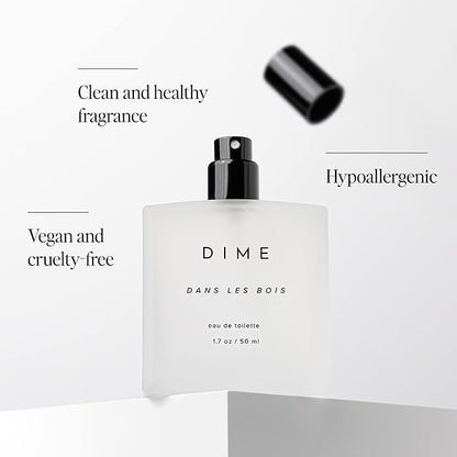 DIME Beauty Perfume Dans Les Bois, 1.7 oz / 50 ml - Feminine and Bold Scent, Hypoallergenic, Clean Perfume, Eau de Toilette For Women