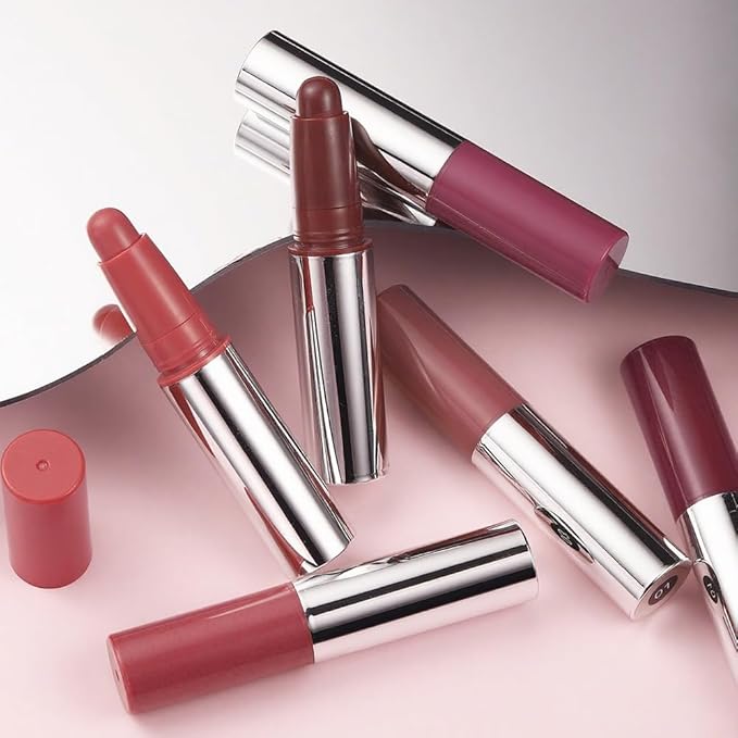 Cardinal Red Matte Lipstick Crayon - High Pigment Creamy Formula, Waterproof Long Lasting, Smooth Glide Application, Non-Sticklipstick,Ultra Thin Lightweight,Velvet Matte Lip Feel for Women 04
